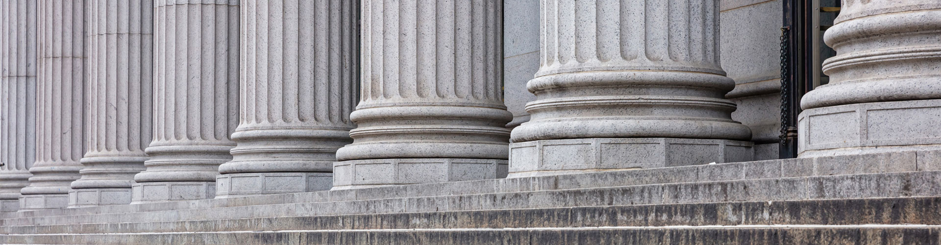 Steps and columns at a courthouse